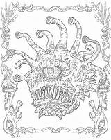 Dragons Dungeons Realms Colouring Dungeon Designlooter Geeksaresexy sketch template