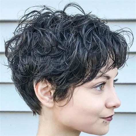 Long Curly Pixie Hairstyle Short Shag Hairstyles Curly