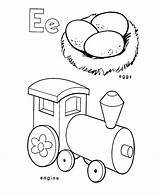 Coloring Letter Sheet Alphabet Ee Pages Abc Engine Eggs Color Honkingdonkey Print Learn Clipart Activity Pre Sheets Library sketch template