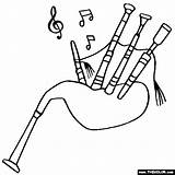 Bagpipes Coloring Pages Instruments Musical Bag Instrument Pipes Color Drawing Thecolor Easy Drawings Bagpipe Colouring Music Kids Cute Crafts Chapeau sketch template