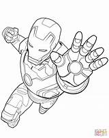 Coloring Avengers Iron Man Pages Printable Paper sketch template