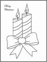 Coloring Christmas Candle Pages Candles Sheet Embroidery Popular sketch template