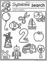 Worksheets Syllables Syllable Words Kindergarten Activities Kids Worksheet Work Planningplaytime Printable Search Choose Board sketch template