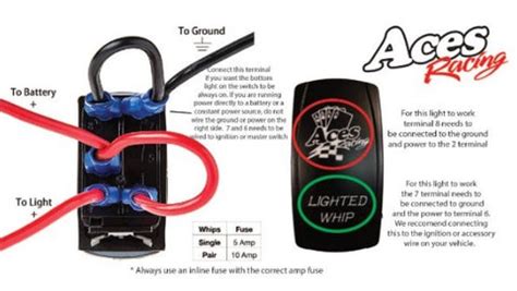 lighted whip switch aces racing