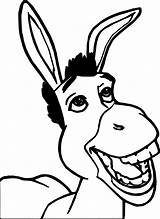 Donkey Shrek Coloring Getcolorings sketch template