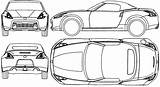 370z Nissan Blueprints Roadster 2009 Outlines Templates sketch template