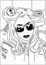 Gaga Coloring Colorear Sonic Famosa Dibujos Sketch Coloringhome sketch template