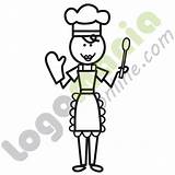 Cocinera Personaje sketch template