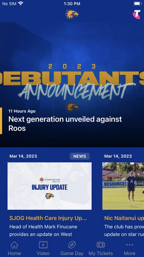 west coast eagles official app  iphone