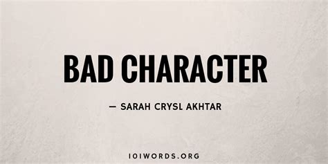 bad character  words
