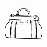 Coloring Handbag sketch template