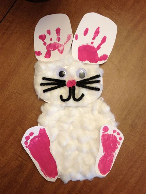easter bunny handprint  footprint craft  ive