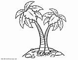 Palm Coloring Tree Pages Drawing Realistic Printable Kids Adults Color Print sketch template