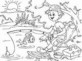 Paisajes Disegni Printable Colorare Bambini Pesca Affascinante Pescador sketch template