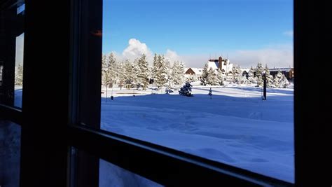 View From Inside Old Faithful Snow Lodge Of Old Faithful I