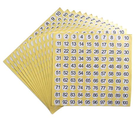 dealzepic number stickers      adhesive stickers