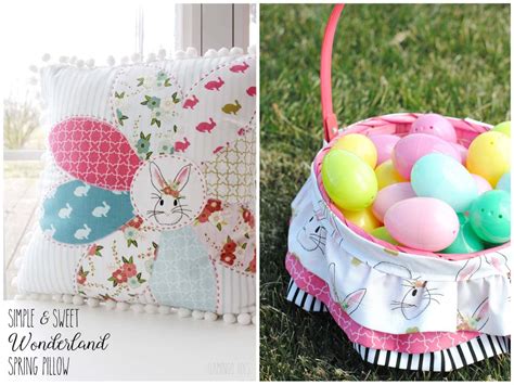 Ruffled Easter Basket Liner Pattern And Spring Pillow Sewing Pattern
