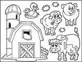 Coloring Pages Farm Animals Barn Livestock Animal Kids Inform Meals Come sketch template