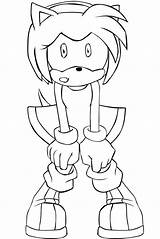 Sonic Coloring Amy Rose Pages Printable Getcolorings Color Getdrawings sketch template