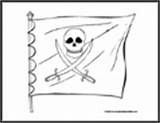 Pirate Coloring Pages Flag sketch template