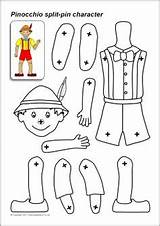 Pinocchio Crafts Kids Puppet Paper Shrek Toys Split Puppets Body Coloring Marionette Disney Pages Animation Activities Worksheets Parts Character Jiminy sketch template
