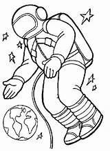 Space Astronaut Coloring Pages Astronauts Drawings Colouring Printable Color Kids Coloriages Espace Print Astronauten sketch template