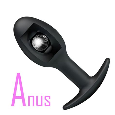 black silicone anal beads metal ball inside muscles trainer anus dildos