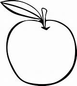 Apple Clip Clipart Clker Fruit Coloring Domain Public Vector sketch template