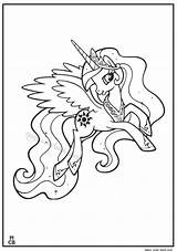 Coloring Celestia Princess Comments Pony Little sketch template