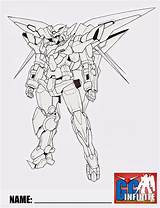 Gundam Exia Dark Matter Guy Coloring Build Color Fighters Line Fan Custom Lineart sketch template