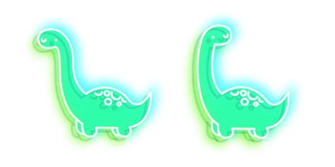 Green Dino Neon Cursor Custom Cursor