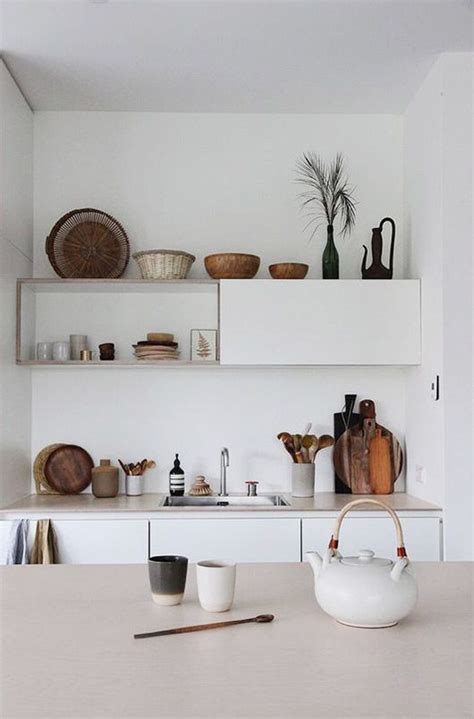 open shelving minimalist home decor small