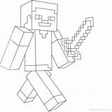 Minecraft Xcolorings Netherite sketch template