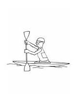 Coloring Kayaking Sport Rowing Coxless Four sketch template