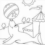 Coloring Pages Dolphin Seal Circus sketch template