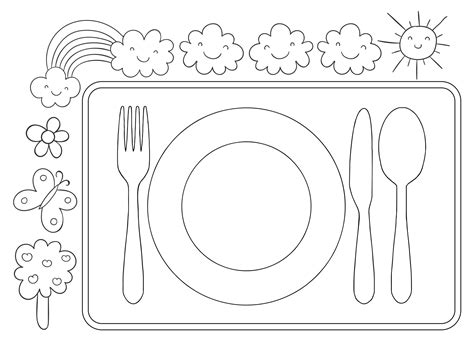 images  printable placemats  color kids placemat template