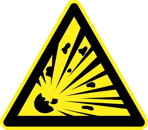 explosive warning sign clipart
