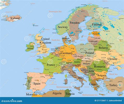 map europe detailed royalty  stock photography image