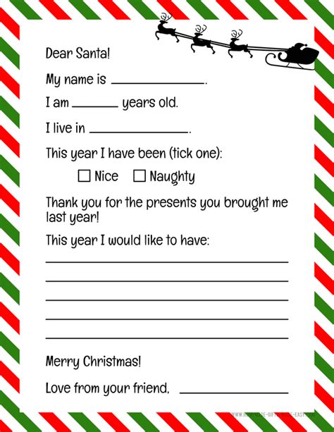 quick easy santa letter templates customize print