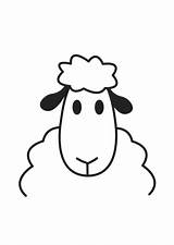 Coloring Sheep Head sketch template