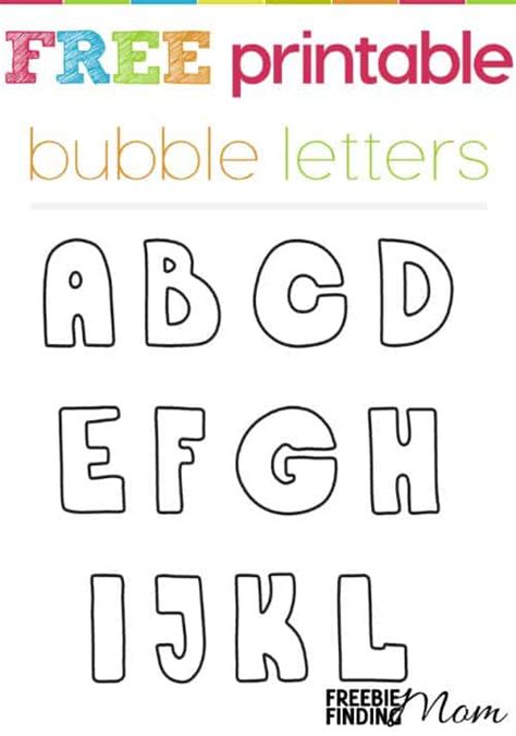 printable bubble letters alphabet templates