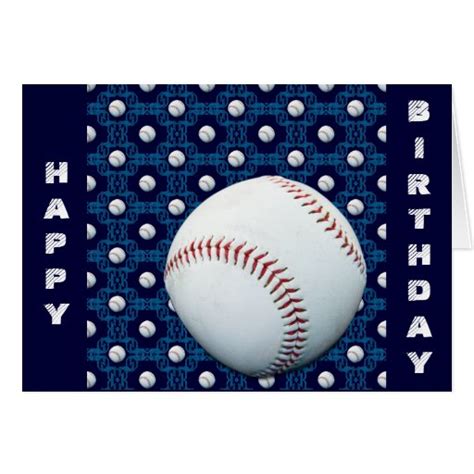happy birthday baseball motif greeting cards zazzle
