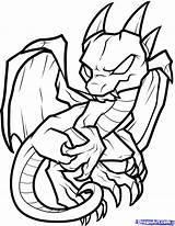 Dragon Coloring Pages Baby Drawing Print Easy Drawings Boys Anime Chibi Line sketch template