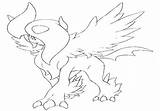 Absol Coloring Pokemon Pages Getcolorings Mega sketch template