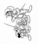 Three Coloring Musketeers Pages Musketiers Dinokids Fun Kids Disney Drie Print Coloringdisney Close sketch template
