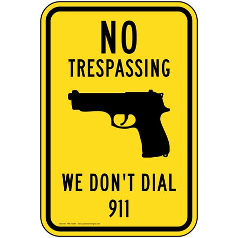 trespassing  dont dial  sign tre   trespassing