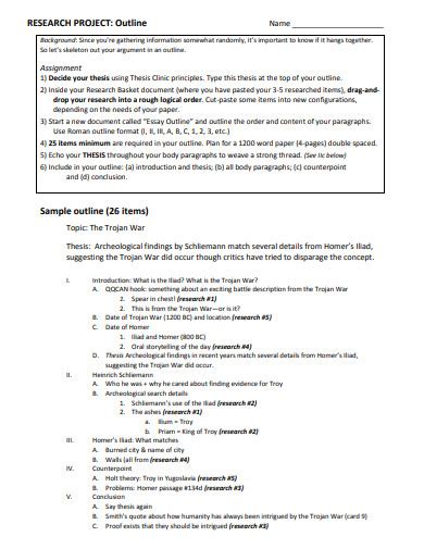 research outline examples  ms word  examples