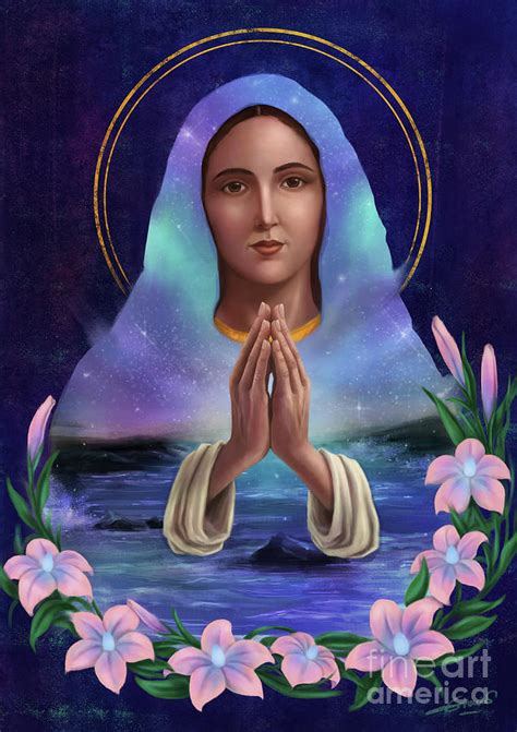 Star Of The Sea Holy Mary Painting Painting By Gracia Tjendera