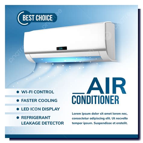 air conditioner system advertising poster vector template   pngtree