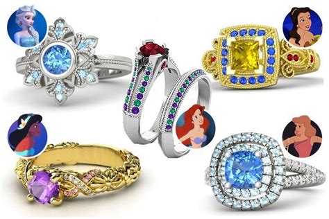 disney inspired wedding  engagement rings    bride feel   princess